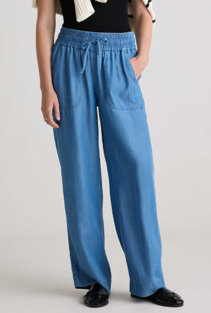Pull-On Tencel Chambray Pants