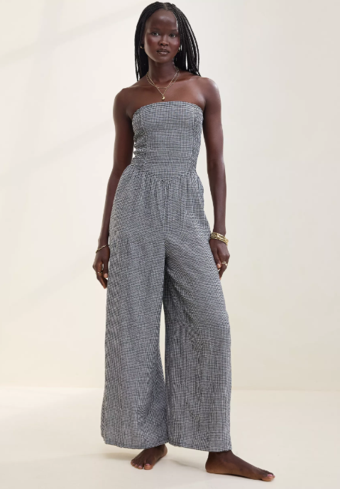 Aerie Strapless Smocked Jumpsuit
